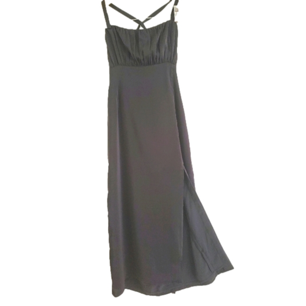 Ambercrombie & Fitch Black Laced up back maxi/midi Dress,  Size Small NWOT